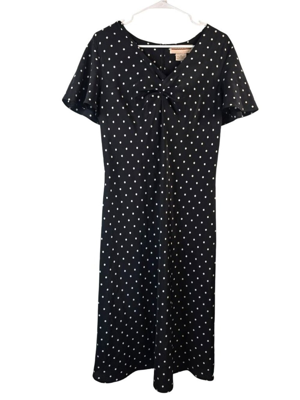 Vintage Expressions Classic Retro Cottagecore Polka Dot Tunic Maxi Dress Size 12